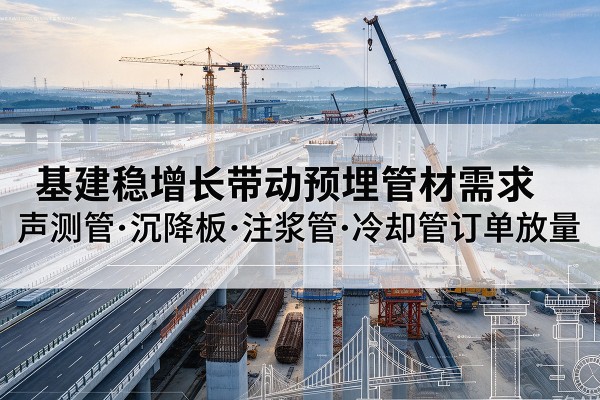 隆安基建稳增长带动预埋监测管材需求，声测管、沉降板、注浆管订单持续放量